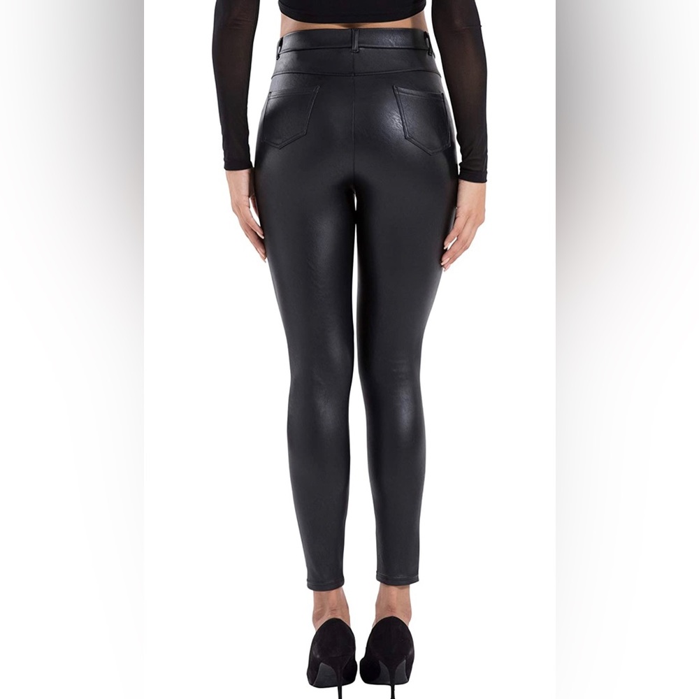 AMAZON | Tagoo Faux Leather Leggings for Women High Waisted Pleather - Picture 10 of 11